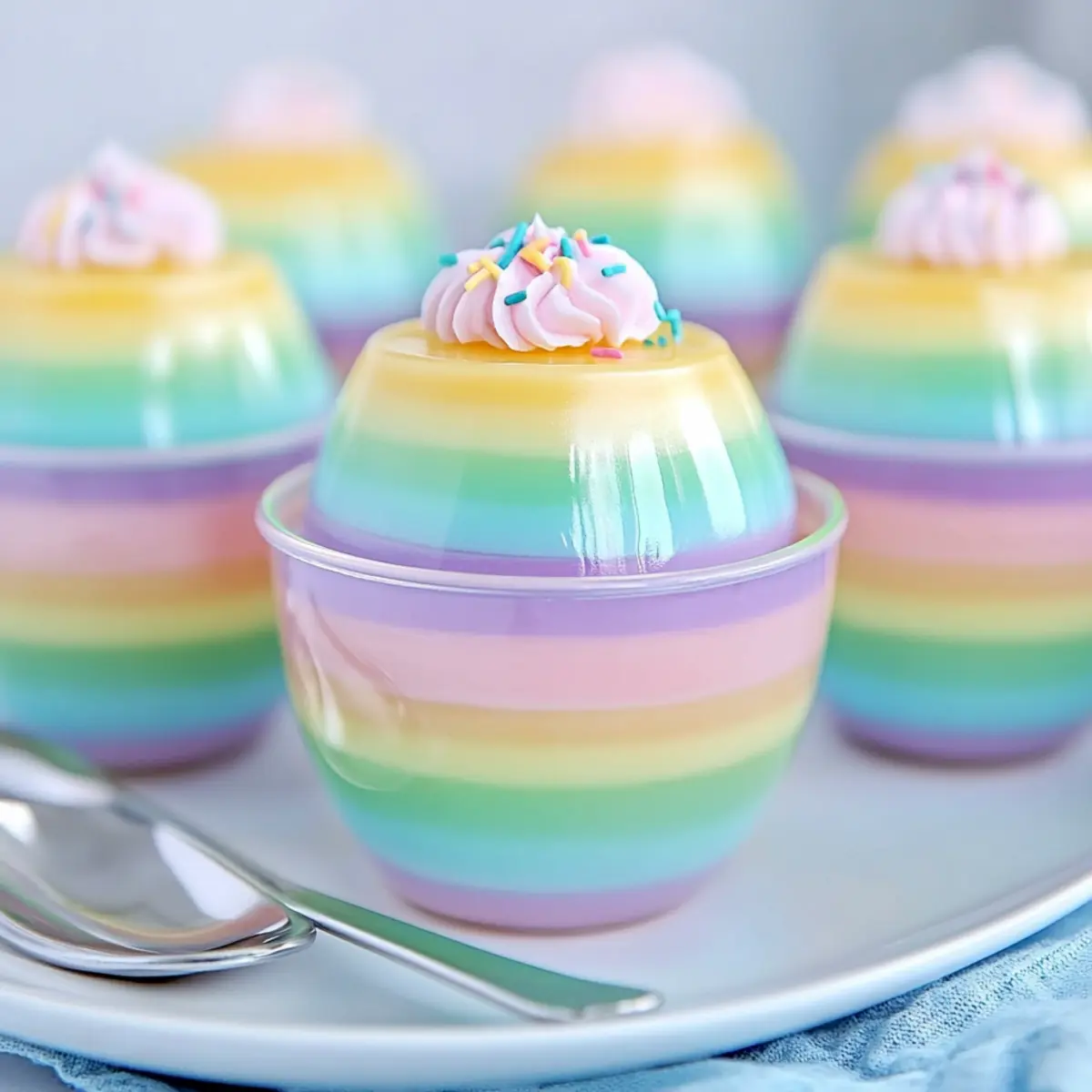 Delightful Pastel Rainbow Gelatin Cups for a Spring Celebration 2 caheihhaf3odhtvddusd