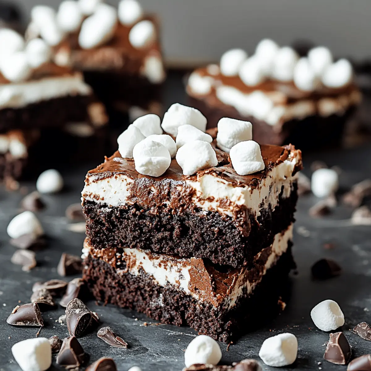 Hot Chocolate Brownies with Marshmallow Frosting [45 Minutes] - Chasety