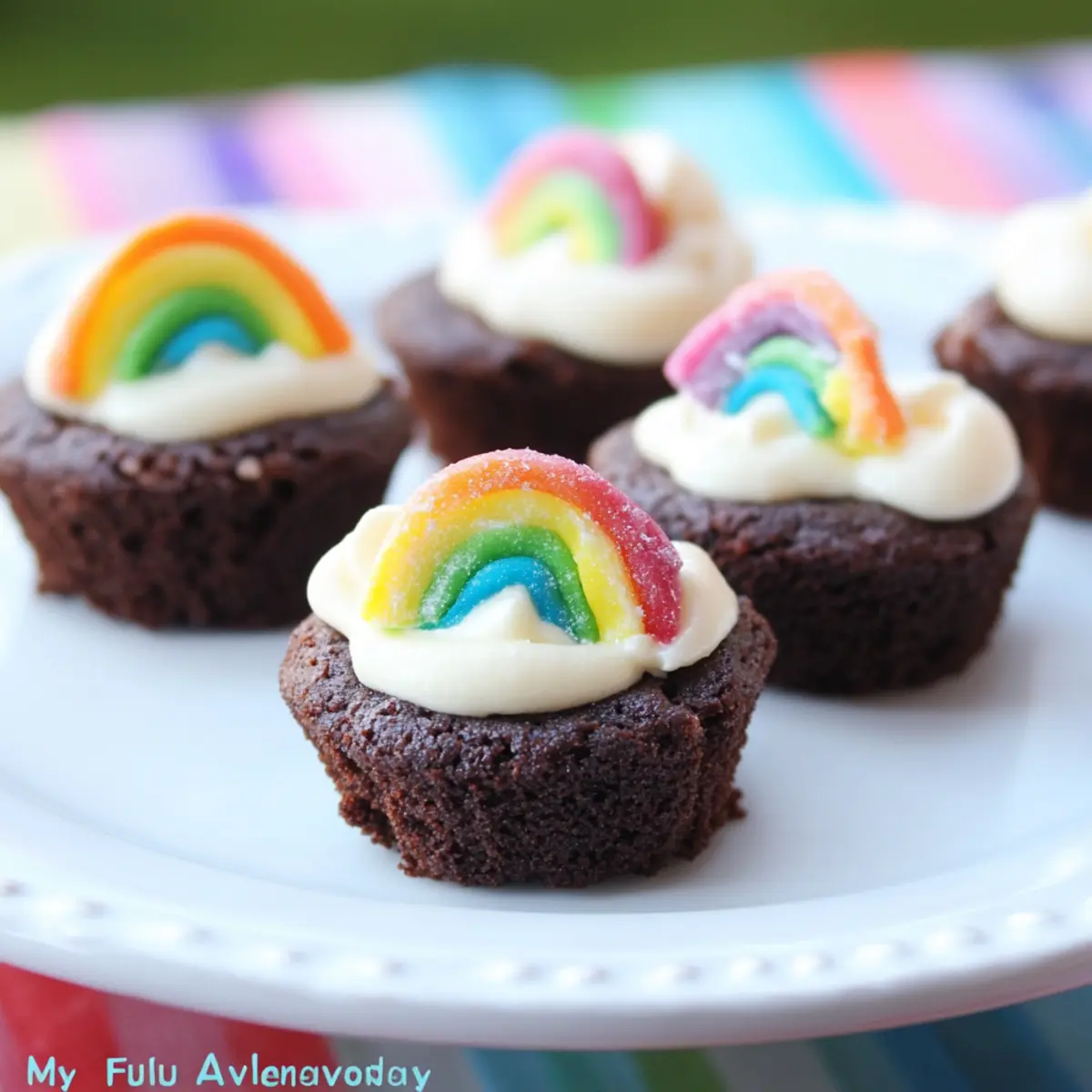 Rainbow Brownie Bites: Easy Colorful Treats for Any Celebration 3