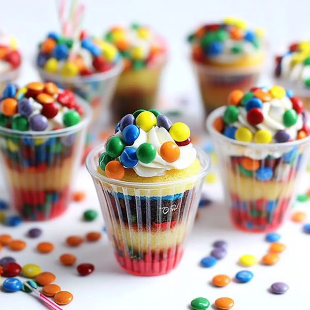 Delightful Mini Cupcakes in Candy Filled Shot Glasses 3