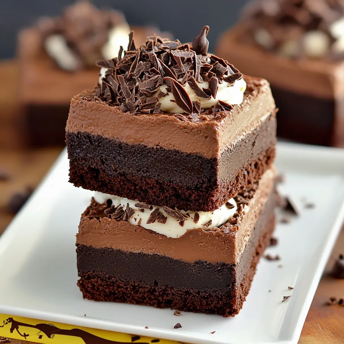 Chocolate Mousse Brownies Bliss