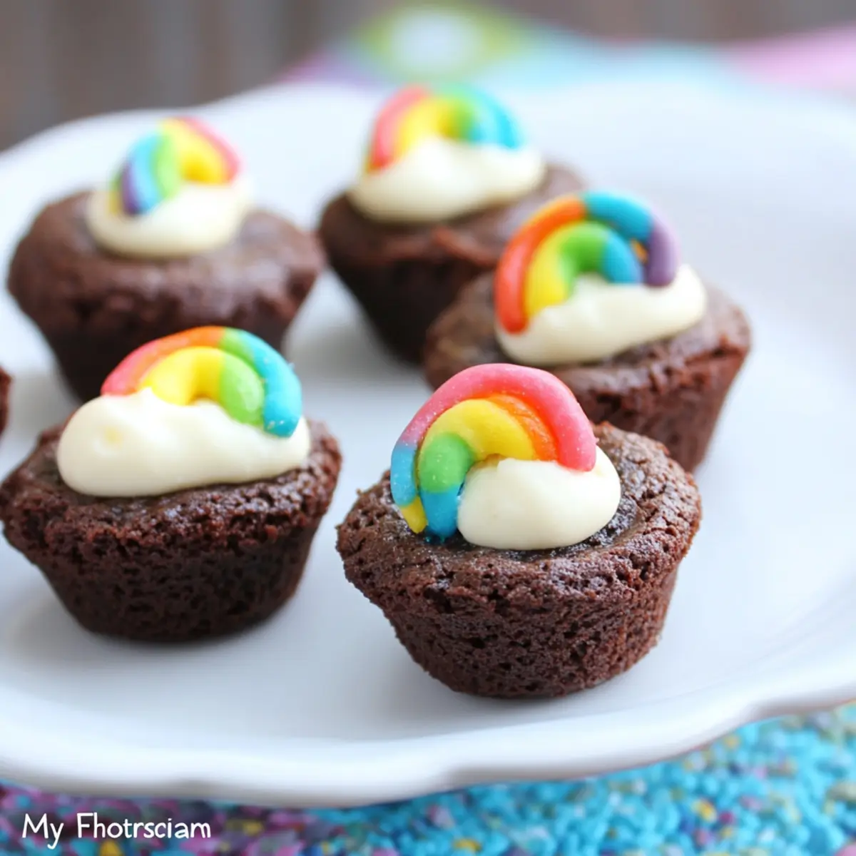 Rainbow Brownie Bites - My Frugal Adventures