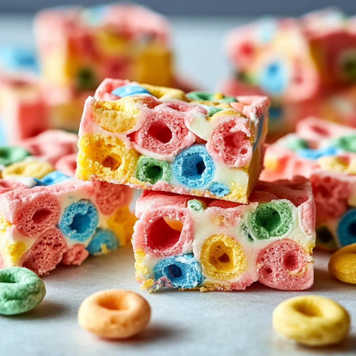 Marshmallow Fruit Loops Bars