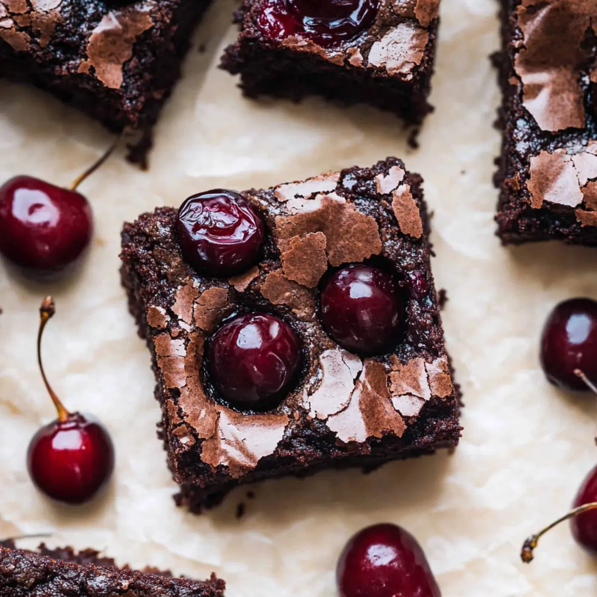 Roasted Cherry Brownies