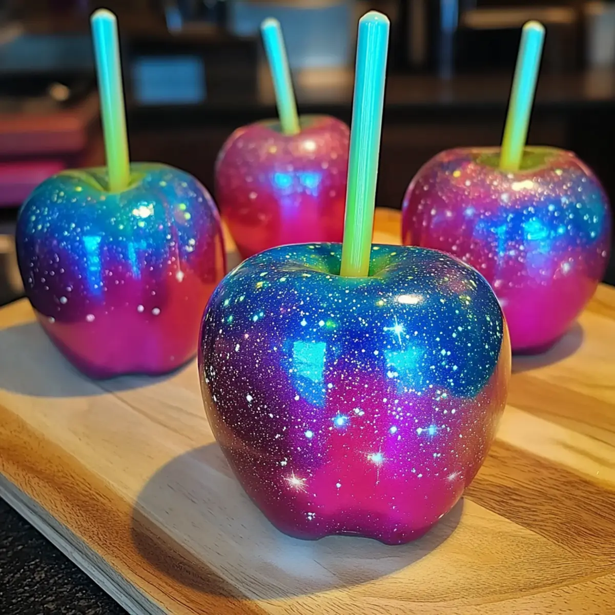 Vibrant Neon Galaxy Candy Apples: Easy, Festive Fun for All 3