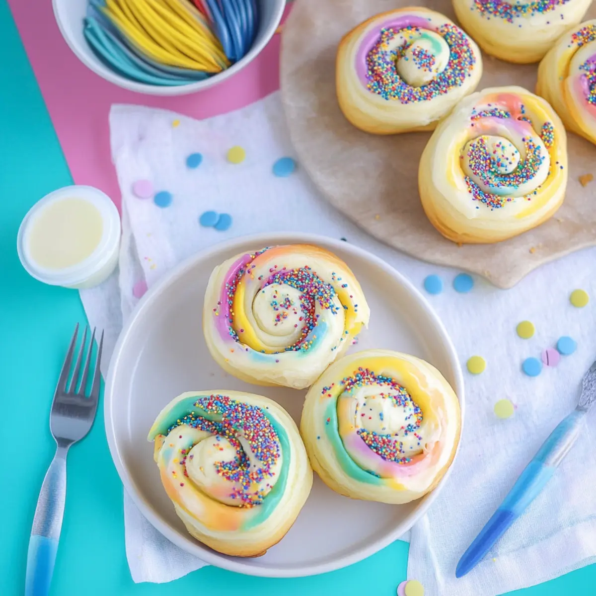 Indulgent Lemon Cream Cheese Rainbow Sweet Rolls to Brighten Your Day 2