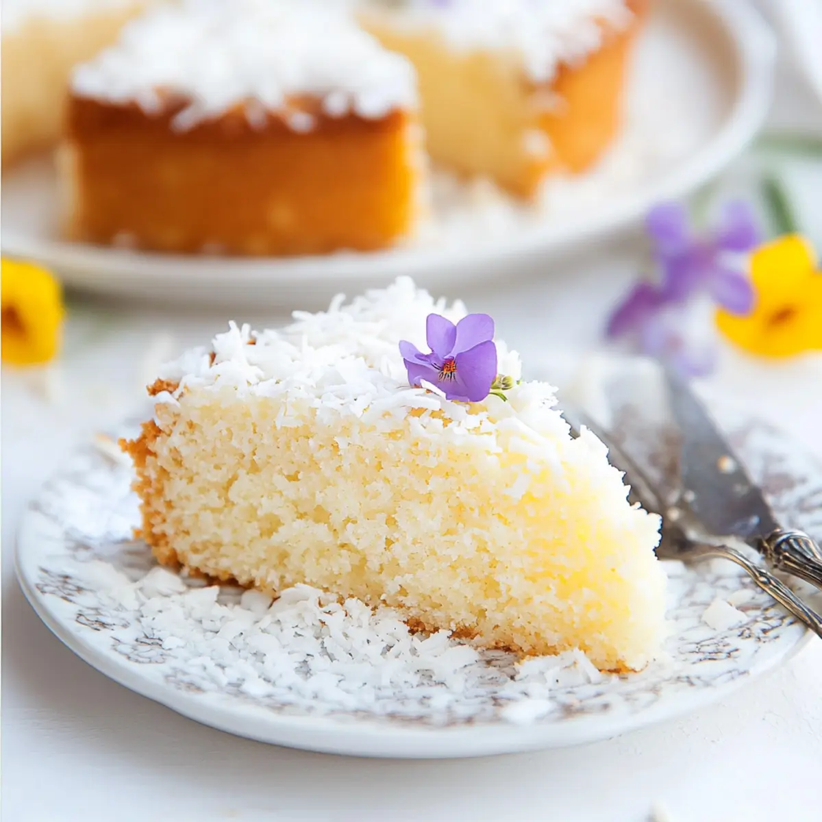 Irresistibly Easy 3-Ingredient Coconut Cake That's Flourless Delight 2