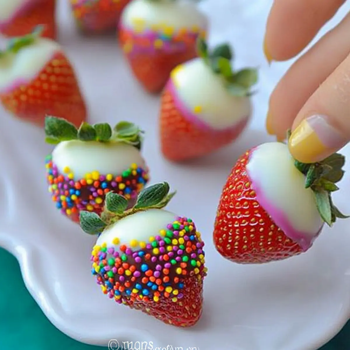 Irresistibly Easy Rainbow Chocolate Covered Strawberries 25 Rainbow Chocolate Covered Strawberries