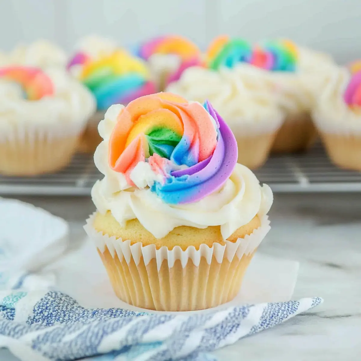 Bake the Best Rainbow Cupcakes with Fluffy Frosting Delight 3