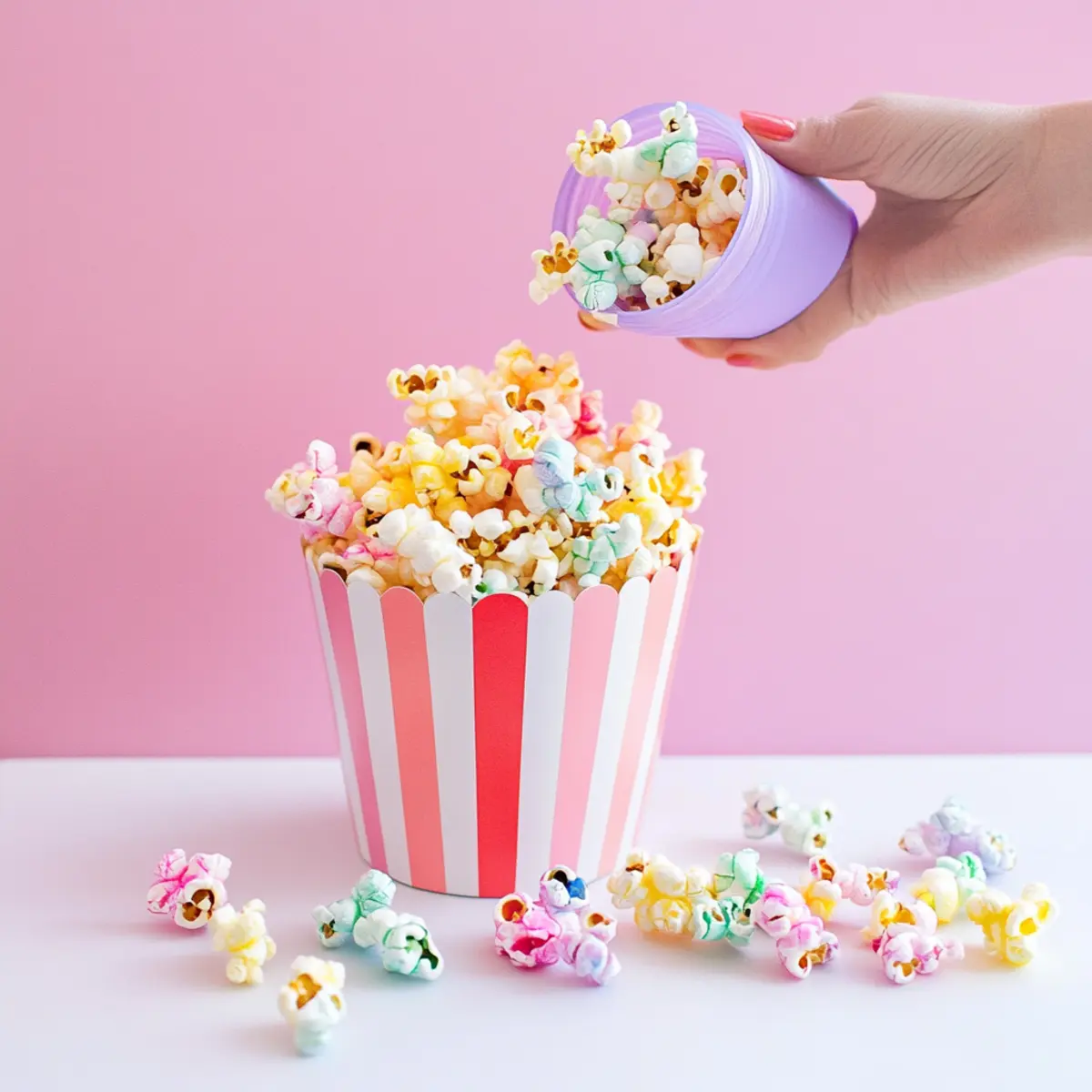 Vibrant Rainbow Popcorn: A Fun, Butter-Free Treat! 3