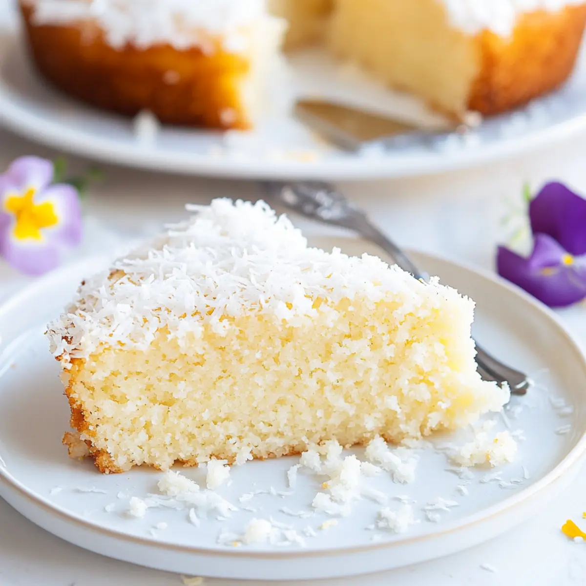 Irresistibly Easy 3-Ingredient Coconut Cake That's Flourless Delight 4 3 Ingredient Coconut Cake